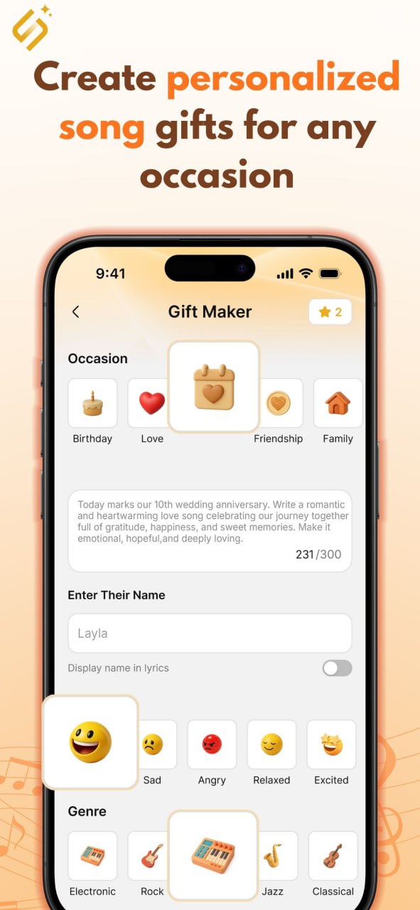 AI Song Gift Maker